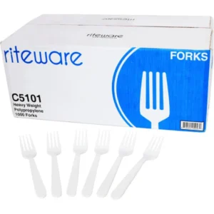 riteware white forks – heavy weight, 1000/cs (c5101)