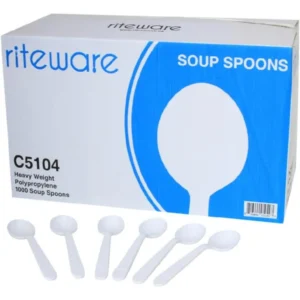 riteware white soup spoons heavy weight cutlery, 1000/cs c5104